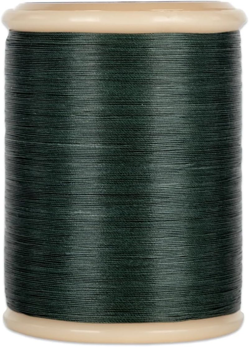 YLI Threads YLI Hand Quilting Thread - 100% Egyptian Cotton, Glazed, Strong & Tangle-Free, 500 yd. Spool - Green - Image 1